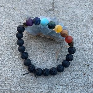 Semi precious stone chakra bracelet
